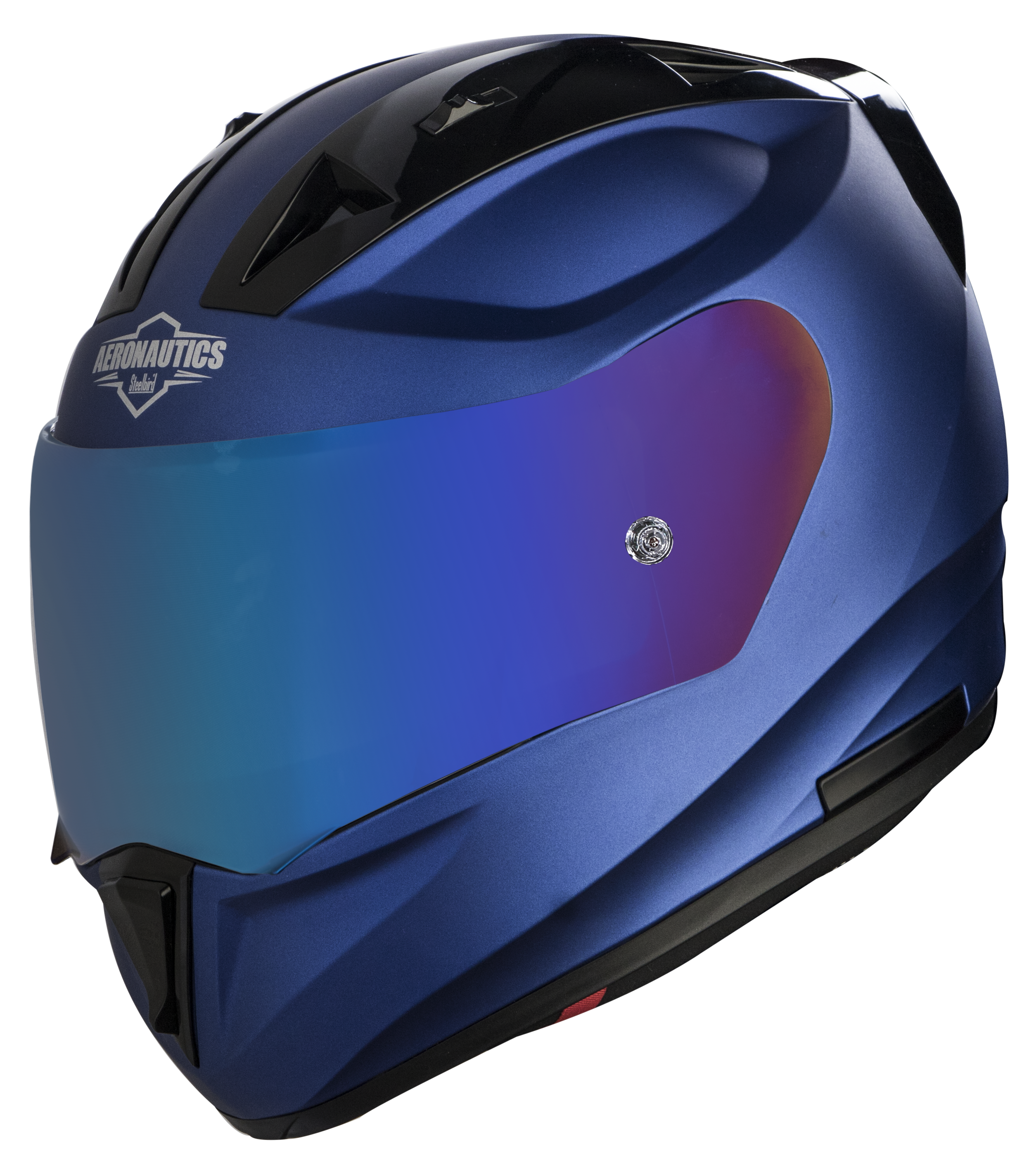 SA-1 Aeronautics Mat Y Blue With Anti-Fog Shield Blue Chrome Visor